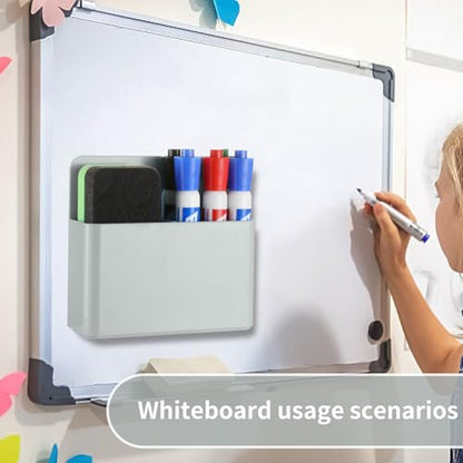 Camelmother 2Pcs Magnetic Dry Erase Marker Holder For Whiteboard Fridge - color: Grey