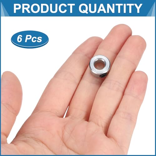 uxcell 6pcs Set Screw Collars 1/4" Bore, Zinc Plated Carbon Steel Shaft Collars, 1/2" OD, 5/16" Width Lock Axle Collar Clamp (Hollow Style, Lightweight) - size: 1/4" Borex1/2" ODx5/16" Width
