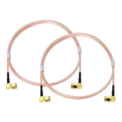 Superbat SMA Cable 3ft RG316 SMA Male to Male Right Angle Coax Cable 2-Pack - size: 36 in, style: Angle 2pcs