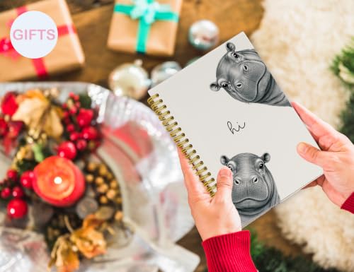 Hippo Gifts,Hippo Notebook Journal - color: Hippo, style: White