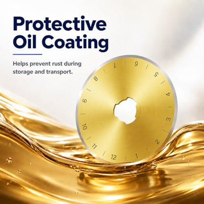 Titanium Coated 10 Packs 45mm Rotary Cutter Blades 45mm Quilting supplies Rotary Cutter Blades for fabric by SSPONT, compatible with OLFA,Fiskars,Mr.Pen,DAFA,Truecut etc. Sharp and Durable - size: 10 PCS