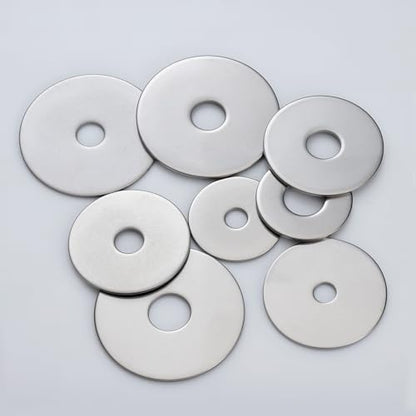 75PCS 1/8" x 1" Fender Washers, Thickened 304 Stainless Steel 18-8 Fender Washer,1/8" ID x 1" OD - color: Silver, size: 1/8x1"