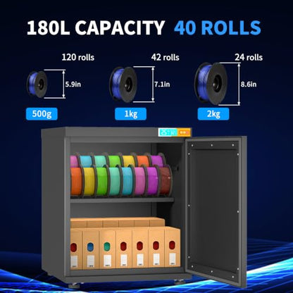 40 Rolls Filament Moisture-Proof Storage 0dB - color: 40 Rolls Black