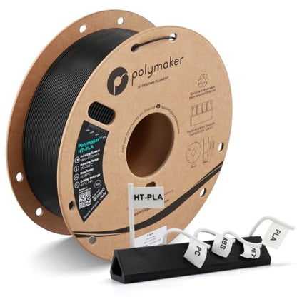 Polymaker HT-PLA Filament 1.75mm Black 1KG, High Temp PLA, Neatly Wound - color: 111 - 1.75mm Black (Hex Code: #070707), size: 1kg HT-PLA