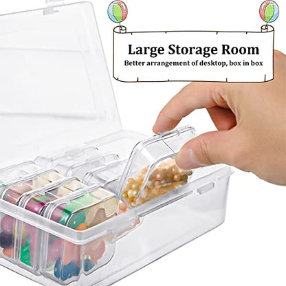 13 Pack Small Plastic Bead Organizers with Clear Case, 2.1 x 2.1 x 0.8 Inch - size: 2.1 x 2.1 x 0.8 Inch