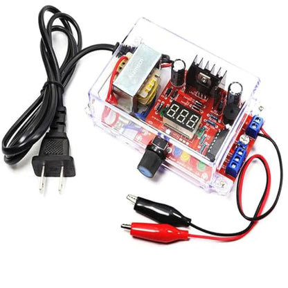 LM317 Power Supply Adjustable Voltage Regulator Kit AC-DC 110V to 1.25V-12V Output 5V 12V Voltmeter Electronic Component DIY Kit,with Manual