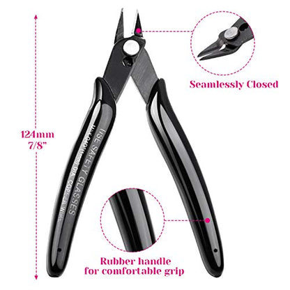 Jewelry Pliers, Cridoz Beading Pliers Set with Needle Nose Pliers, Round Nose Plier and Wire Cutter for Jewelry Making Beading Repair Supplies and Crafting (set of 3)