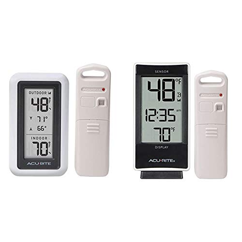 AcuRite 00424CA Digital Thermometer with Indoor/Outdoor Temperature & 02059M Digital Thermometer with Indoor and Outdoor Temperature
