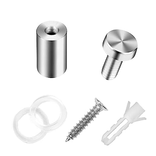 Standoff Screws, Sign Standoffs, Standoff Screws for Acrylic, Advertising Standoff Mount Metal, Sign Mounting Hardware, Sign Standoff Screws, Spacers & Standoffs, Stand Off Wall Mounts(0.47x0.75 in) - size: 0.5x0.75 in (12 Pcs)