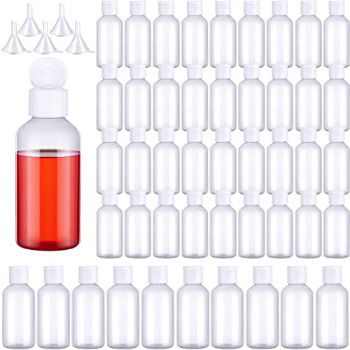 Eccliy 100 Pack 2 OZ Clear Plastic Bottles Travel Lotion Bottle - color: Clear, size: 2 oz