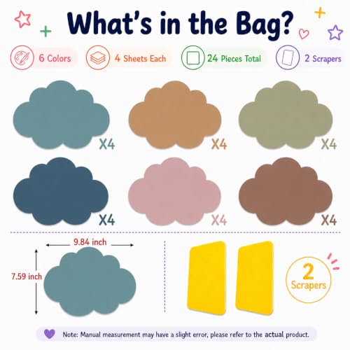 Cinrobiye 24 Pcs Dry Erase Stickers for Classroom Tables, Reusable Writable Decals with 2 Scrapers, Waterproof Dry Erase Spots for Desks, Whiteboards, Walls, Teacher Classroom School Supplies - color: Boho
