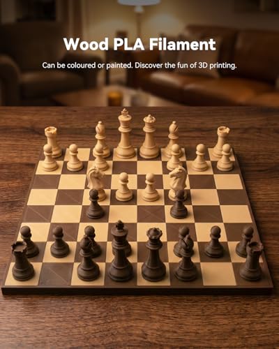 SUNLU 2KG Wood PLA Filament 1.75mm, Maple & Walnut Wood - color: Pla Wood Maple Wood+walunt Wood