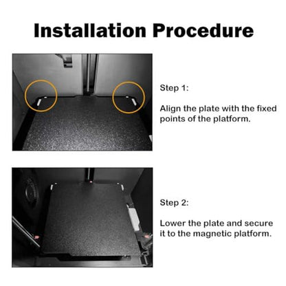P2S Build Plate for X2D/P1S/P1P/A1/X1C Dual-Textured and Smooth PEI Plate - color: Black, size: P2S/P1S/X2D/A1/P1P/X1C