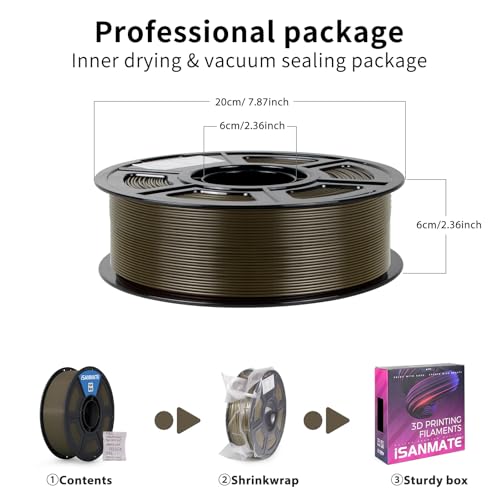 iSANMATE 3D Printer Filament ASA Champagne Gold, UV & Weather Resistant ASA Filament Perfect for Outdoor Functional Parts, for Bambu Lab 3D Printers,AMS,AMSLite, 1kg Spool (2.2lbs) - color: Champagne Gold
