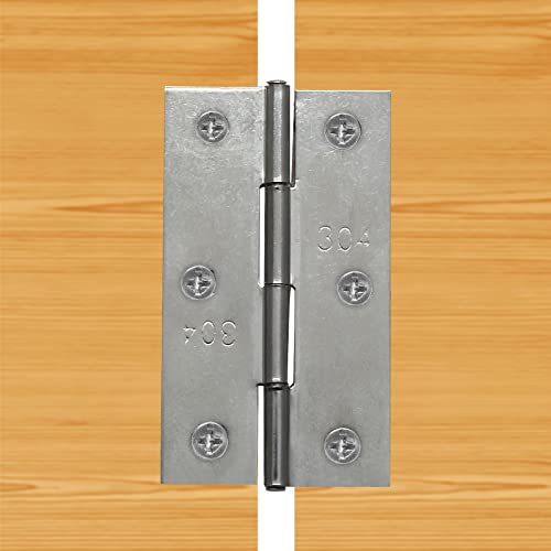 Piutouyar 6Pack 3 Inch Butt Hinge 304 Stainless Steel Mini Hinges - size: 3 Inch