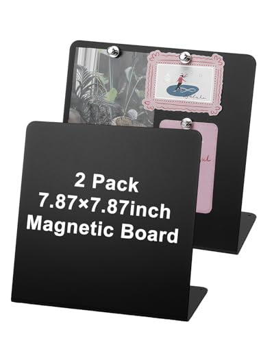 UCEC Magnet Board 2 Pack Metal Magnetic Board L-Shaped Magnet Display Board - color: Black 2 Pcs L Shape