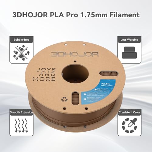 3DHoJor PLA+ 3D Printer Filament Brown,1kg - color: Brown