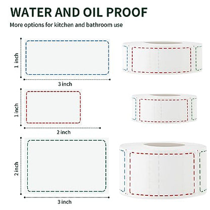 1000 Removable Freezer Labels, 1 x 3 in Waterproof Storage Stickers - size: 1000pcs 1" x 3"