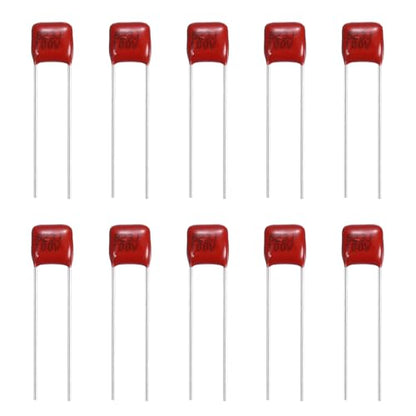 MECCANIXITY Capacitors Kit CBB21/CBB22 100V 823J 0.082UF Red 20 PCS - style: 100V 823J 0.082UF