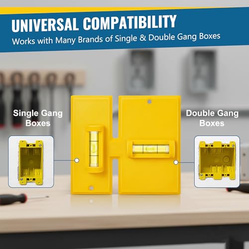Labor Saving Devices for Old Work Box, Outlet Template,1 Pack,Yellow - color: Yellow