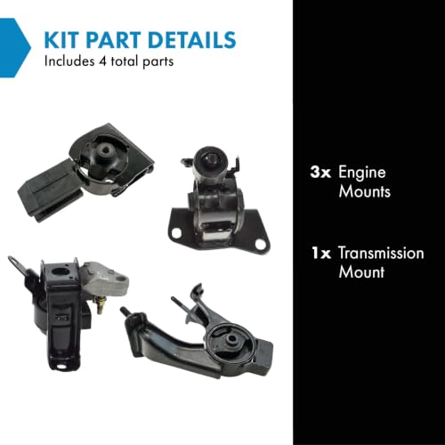 TRQ Manual Transmission & Motor Engine Mount Kit Set - style: MTA32841
