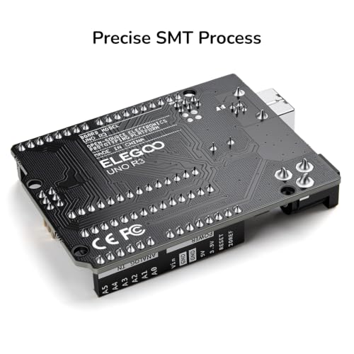 ELEGOO UNO R3 Microcontroller Board ATmega328P+ATmega16U2 with USB Cable - size: 2.96 x 2.1 x 2.54 inch