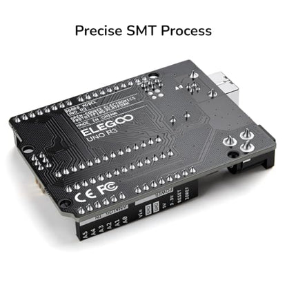 ELEGOO UNO R3 Microcontroller Board ATmega328P+ATmega16U2 with USB Cable - size: 2.96 x 2.1 x 2.54 inch