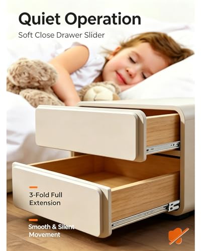 Gobrico Hardware 18 inch Drawer Slides 5 Pair，Soft Close Drawer Slides 3 Fold, Cabinet Drawer Slides Full Extension Drawer Glides, Heavy Duty Hydraulic Self Close Rails, Side Mount Ball Bearing - size: 18inch Drawer Slides