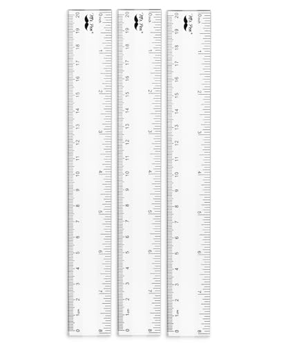 Mr. Pen- Plastic Ruler, 8 Inch, 3 Pack, Easy-to-Read Markings