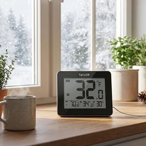 Taylor in/Out Thermometer and Hygrometer with 10 ft Wired Probe