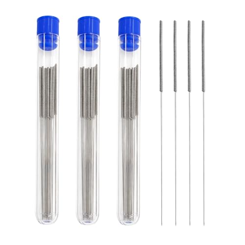 60PCS 3D Printer Nozzle Cleaning Kit,Stainless Steel Cleaning Needles Set (0.4mm),3D Printer Nozzle Cleaner for Precise Clog Removal and Maintenance - size: 60PCS