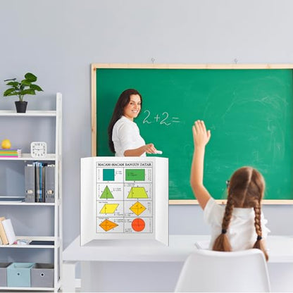 Trifold Poster Board 4 Pack, IKAYAS 24 X 16 Inch Double Sided White Poster Boards, Science Fair Display Boards Presentation Boards for Mounting, Prints, Art, Display, Projects Classroom Supplies