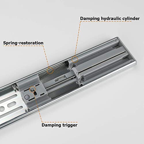 LONTAN 6 Pairs 24 Inch Soft Close Drawer Slides Heavy Duty 100lb Capacity - size: 24 Inch