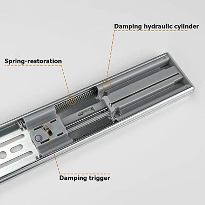 LONTAN 6 Pairs 24 Inch Soft Close Drawer Slides Heavy Duty 100lb Capacity - size: 24 Inch