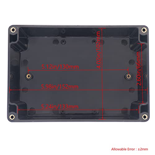 Project Box ABS Black Electrical Boxes IP65 Outdoor Waterproof Box Electronic Junction Box Power Enclosure with Cable Glands for DIY Project 6.3 x 4.33 x 3.54 inch (160x110x90mm) - size: 6.3"x4.33"x3.54"