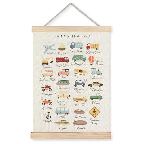 Supwhd Classroom Wall Decor, Vehicle Alphabet Wall Art Poster, Alphabet ABC Educational Poster Wall Art for Toddler Kids Room Playroom Classroom Preschool Decor, 12x16 - color: Go, size: 12 x 16 inches