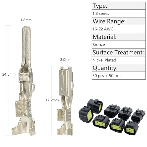 440Pcs Automotive Electrical Pin Connectors Kit Crimp Terminal Pins - color: 440pcs Pin Terminals