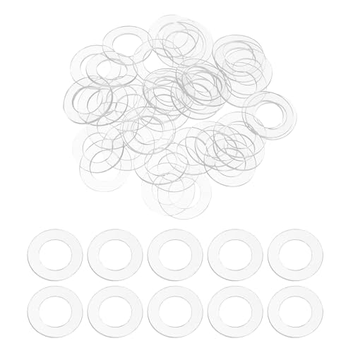 PATIKIL Flat Washer, 200 Pcs PVC Plastic Washers Round Sealing Spacer Gasket 12mm ID 20mm OD 1mm Thickness for Shower Door Handles Towel Bars Grommets Hardware Replacement, Clear - size: 12mm ID x 20mm OD x 1mm Thickness