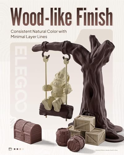 ELEGOO PLA 3D Printer Filament 4KG Oak Wood/Rosewood/Tan Birch/Teak Wood - color: Oak Wood/Rosewood/Walnut Wood/Tan Birch Wood, size: 4kg