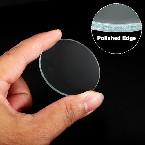 PATIKIL Convex Lens, 300mm Focal Length 50mm (1.97") Diameter Round Glass Magnifying Telescope Lens Trial Set Ground Edge for Lab Physics Class Optics, 4 Pcs - size: 300mm FL, 50mm Dia.