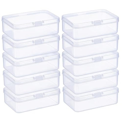 LJY 10 Clear Plastic Boxes, 4.9 x 3.4 x 1.4 in for Packing Samples - color: Clear, size: 4.9×3.3×1.4 in