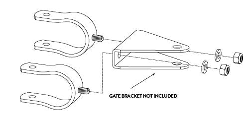 Ghost Controls Universal Tube Gate Bracket Kit (AXTB) for Automatic Gate Opener Systems