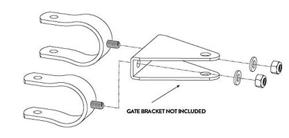 Ghost Controls Universal Tube Gate Bracket Kit (AXTB) for Automatic Gate Opener Systems