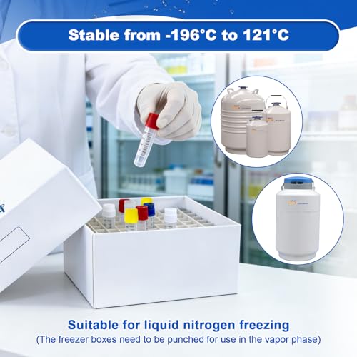 81-Well Cryo Boxes, Plastic Coating, 3 Inch Height, Case of 20 - size: 3 in,81-well