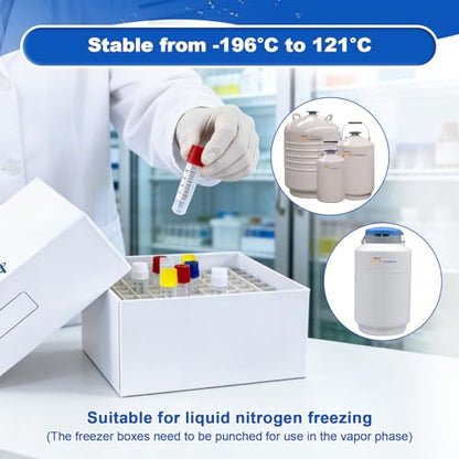 81-Well Cryo Boxes, Plastic Coating, 3 Inch Height, Case of 20 - size: 3 in,81-well