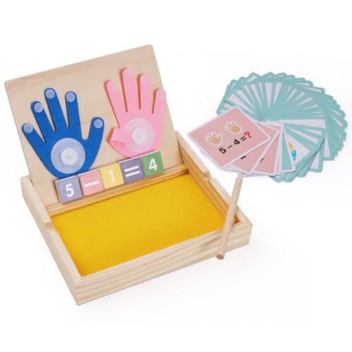 Montessori Sand Tray with Math & Alphabet Learning Cards - color: Yellow