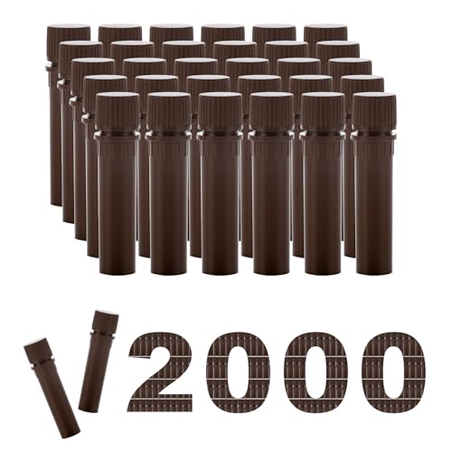 Light-Safe Cryovials 0.5ml, Brown Cryotubes, Case of 2000 - color: Brown, size: 0.5ml