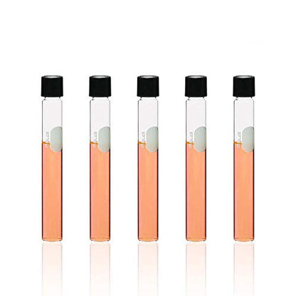ULAB Test Tubes with Black Screw Caps, Vol.15ml, Dia.16x150mm with Marking Area, Test Tubes Shot Glasses, Borosilicate Glass Material, Pack of 20, UTT1013 - style: Vol.15ml with Bakelite Screw Caps, 20pcs
