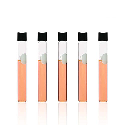 ULAB Test Tubes with Black Screw Caps, Vol.15ml, Dia.16x150mm with Marking Area, Test Tubes Shot Glasses, Borosilicate Glass Material, Pack of 20, UTT1013 - style: Vol.15ml with Bakelite Screw Caps, 20pcs