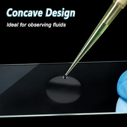 Concave Microscope Slides, 100 Pack Single Depression Glass Slides